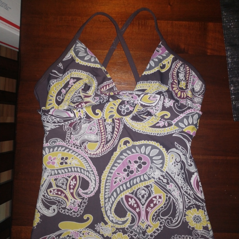 Athleta paisley one piece swimsuit